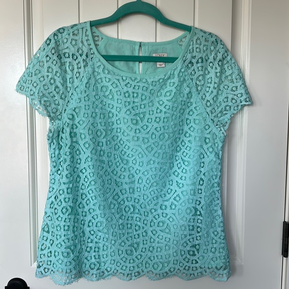 J Crew Factory Lace Blouse - Picture 1 of 3